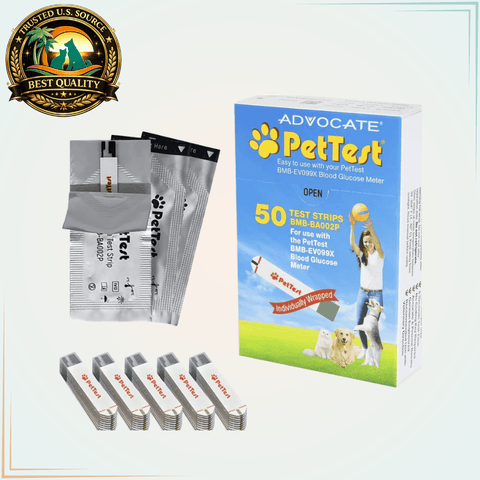 Advocate | PetTest Individually Foil-Wrapped Test Strips (50 Strips) - Calvetsupply