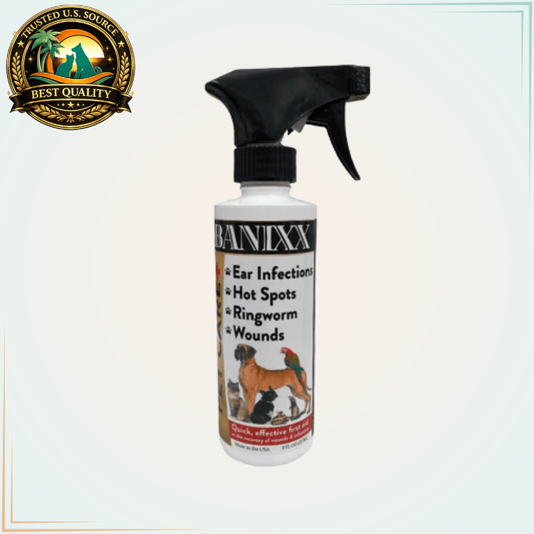 Banixx Antibacterial & Antifungal Pet First Aid Spray 8 Oz - Calvetsupply