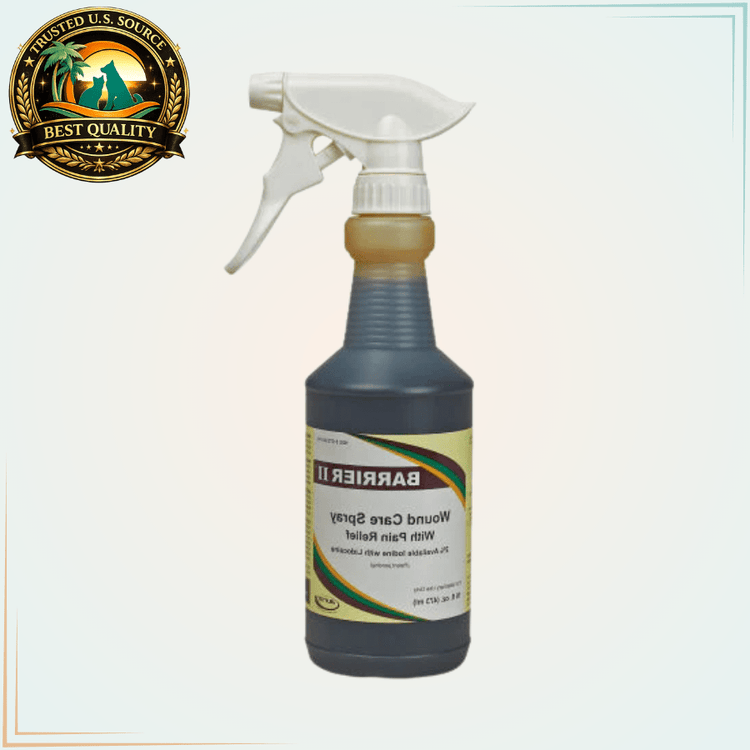 Barrier II Wound Care Spray with Lidocaine for Pain Relief - 16 oz. - Calvetsupply