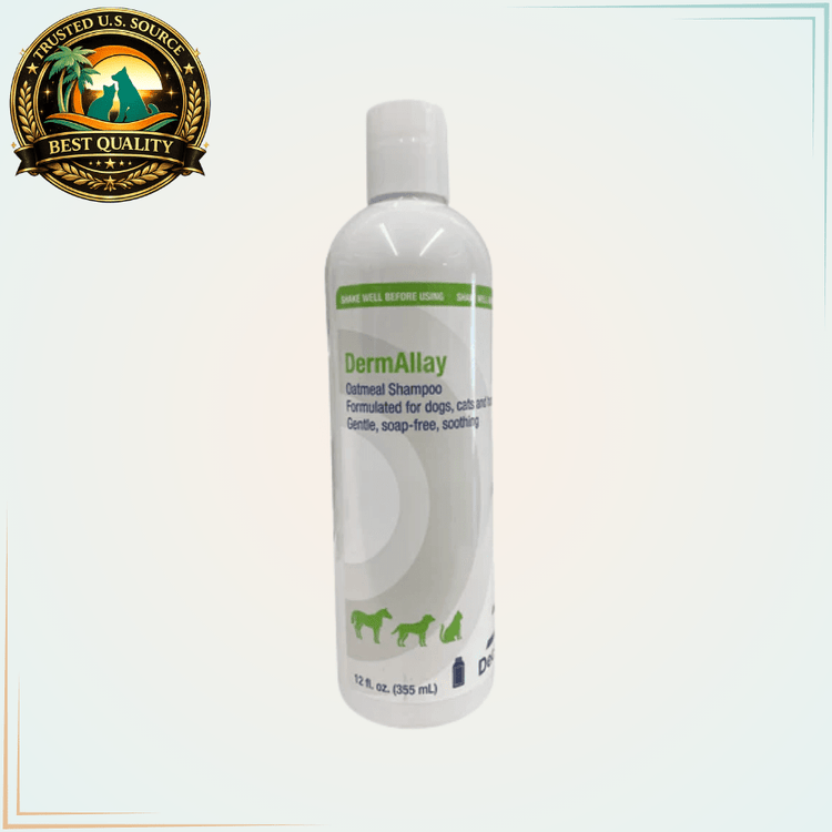 DermAllay Oatmeal Shampoo 12 Oz for Dogs Cats and Horses - Calvetsupply