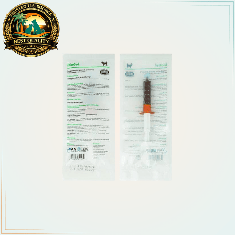 DiaGel Anti-Diarrhea and Digestive Support For Large Dogs - 5 ml - Calvetsupply