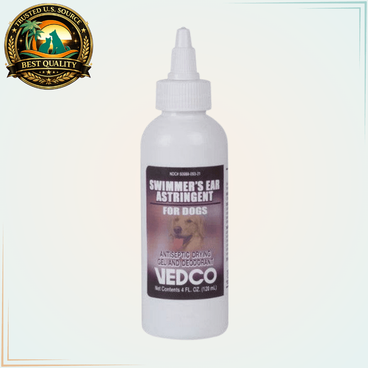 Vedco Swimmer's Ear Astringent for Dogs Antiseptic Gel 4 Oz - Calvetsupply