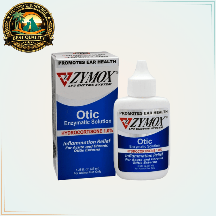 Zymox Otic Ear Drops - 1.25 oz. - Calvetsupply
