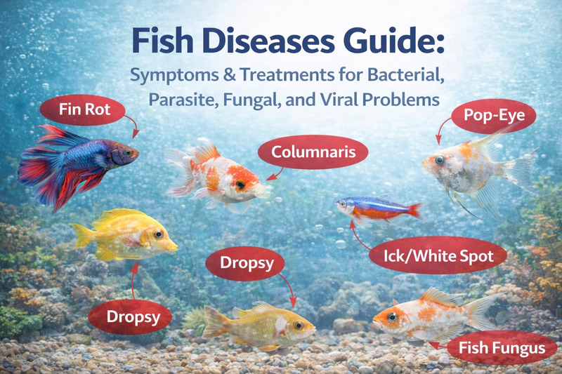 Fish Diseases Guide: Symptoms & Treatments for Bacterial, Parasite, Fungal, and Viral Problems - Calvetsupply