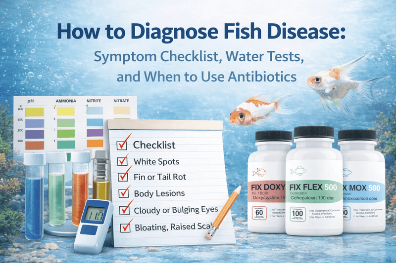 How to Diagnose Fish Disease: Symptom Checklist, Water Tests, and When to Use Antibiotics - Calvetsupply
