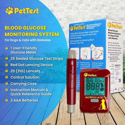 Advocate | PetTest Glucose Monitoring System Full Kit for Dogs & Cats - Calvetsupply