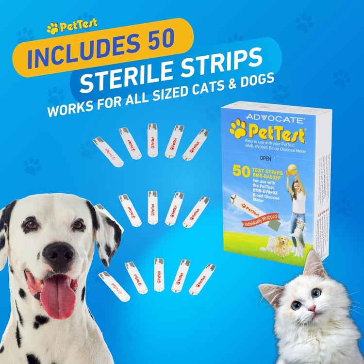 Advocate | PetTest Individually Foil-Wrapped Test Strips (50 Strips) - Calvetsupply