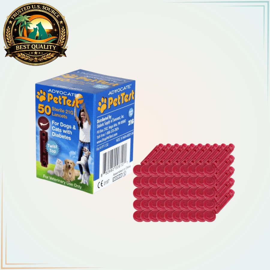 Advocate | PetTest Sterile Twist Top Lancets 21G (50 Lancets) for Dogs and Cats - Calvetsupply