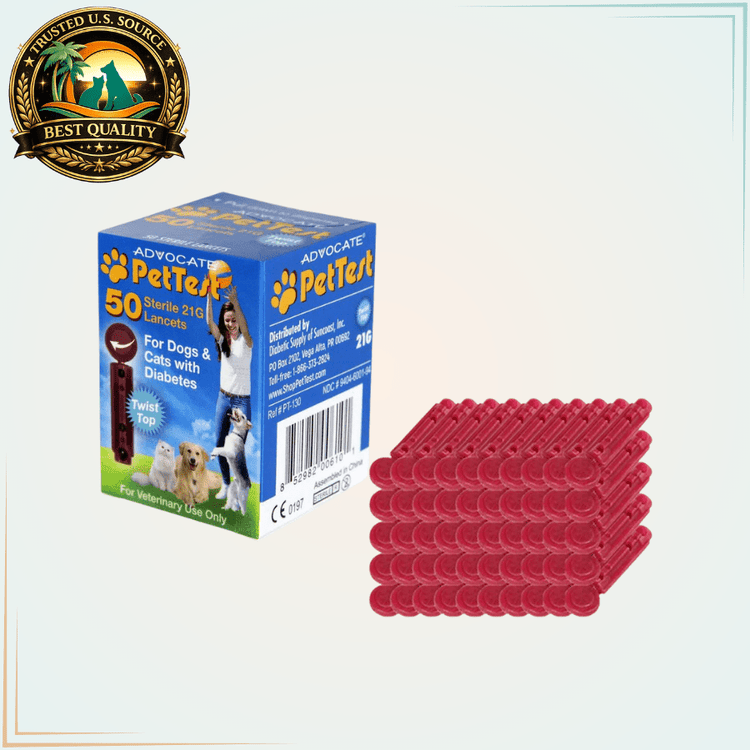 Advocate | PetTest Sterile Twist Top Lancets 21G (50 Lancets) for Dogs and Cats - Calvetsupply
