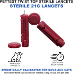 Advocate | PetTest Sterile Twist Top Lancets 21G (50 Lancets) for Dogs and Cats - Calvetsupply