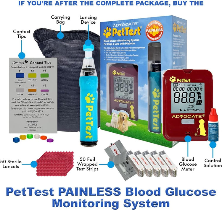 Advocate | PetTest Sterile Twist Top Lancets 21G (50 Lancets) for Dogs and Cats - Calvetsupply