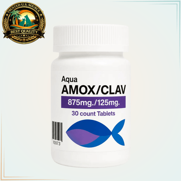 Aquarium Amoxicillin Clavulanate 875/125mg - 30 Fish Antibiotic Tablets - Calvetsupply