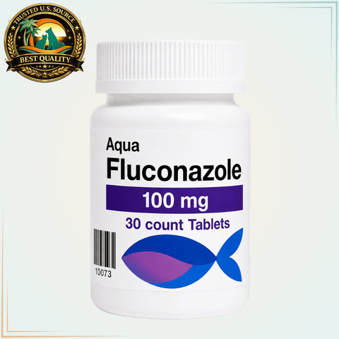Aquarium Fluconazole 100mg Antifungal for Fish Fungus - 30 Tablets - Calvetsupply