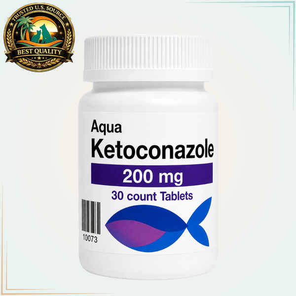 Aquarium Ketoconazole 200mg Fish Antifungal - 30 Tablets - Calvetsupply