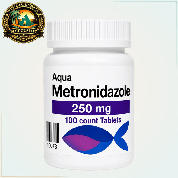 Aquarium Metronidazole 250mg for Hexamita & Protozoa - 100 Tablets - Calvetsupply