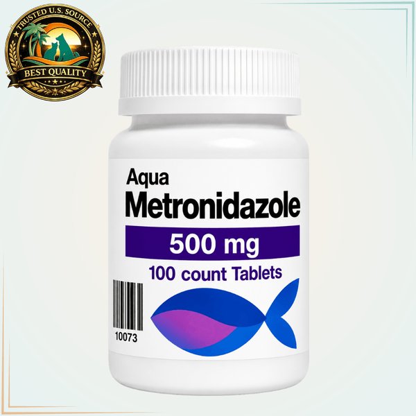 Aquarium Metronidazole 500mg Forte for Fish Protozoa - 100 Tablets - Calvetsupply