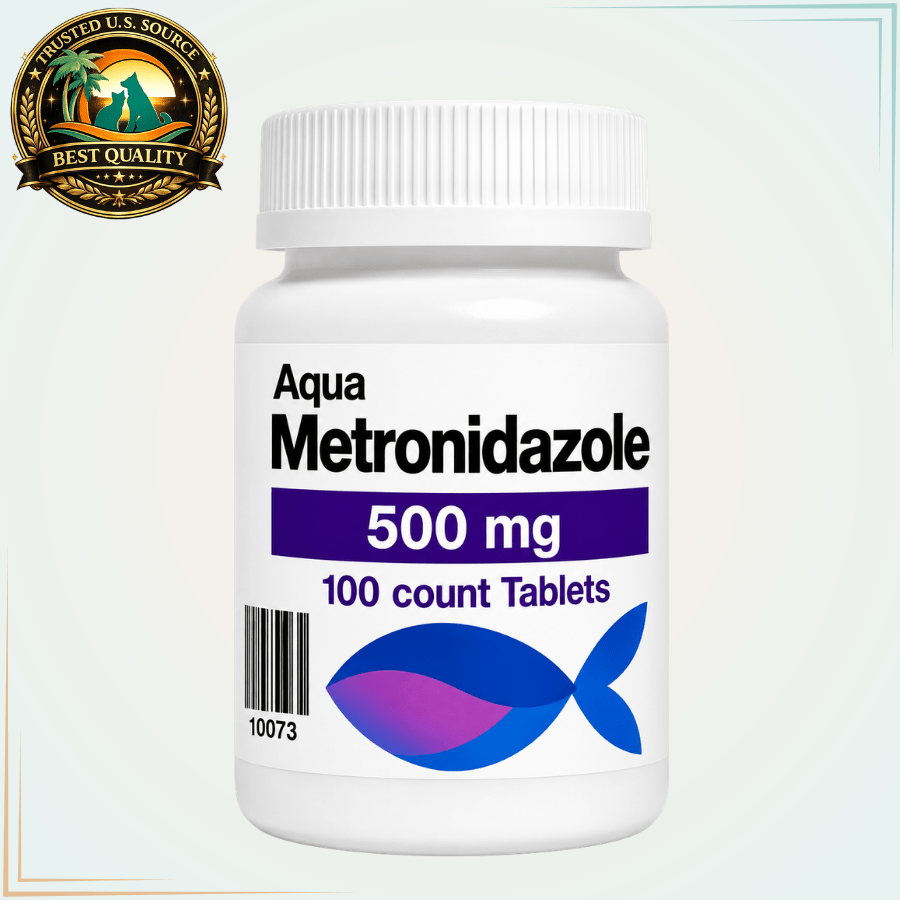 Aquarium Metronidazole 500mg Forte for Fish Protozoa - 100 Tablets - Calvetsupply