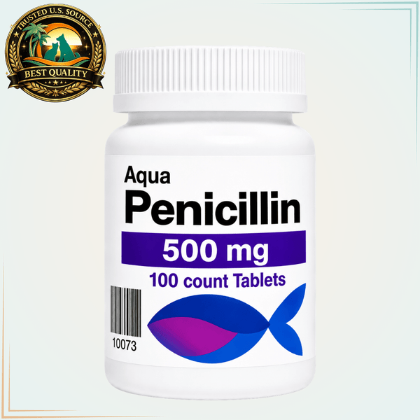 Aquarium Penicillin 500mg Forte Fish Antibiotic - 100 Tablets - Calvetsupply