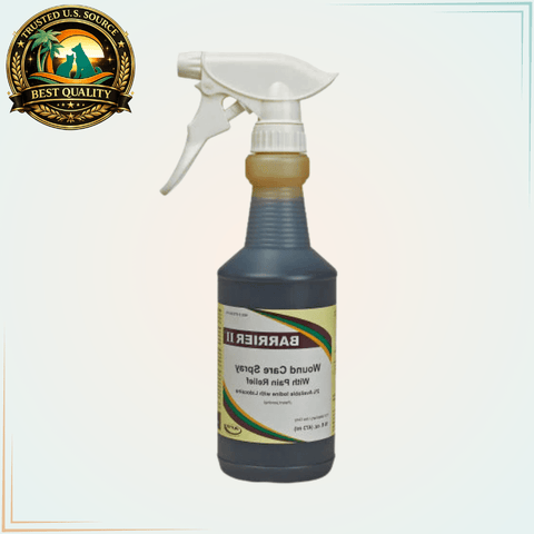 Barrier II Wound Care Spray with Lidocaine for Pain Relief - 16 oz. - Calvetsupply