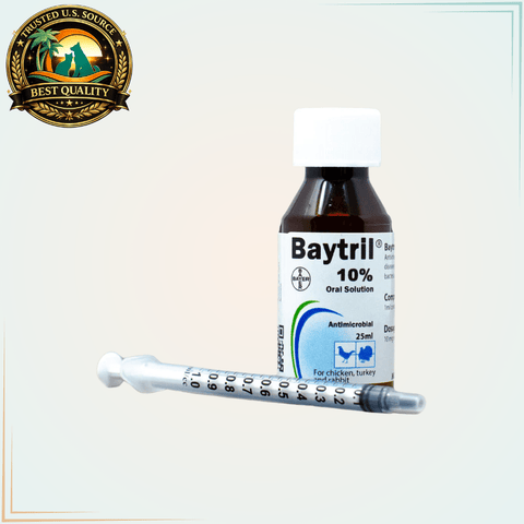 Baytril 10% Oral Solution 25ml - Calvetsupply