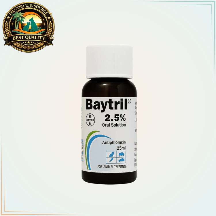 Baytril 2.5% Oral Solution 25ml - Calvetsupply