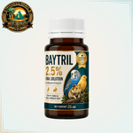 Baytril 2.5% Oral Solution for Pet Birds & Small Animals – Enrofloxacin 25 mg/mL, 25 mL - Calvetsupply