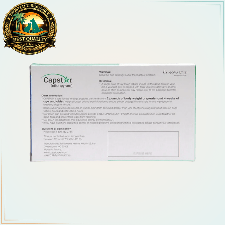 Capstar Flea Tablets - Dogs to 25 lb. - Calvetsupply