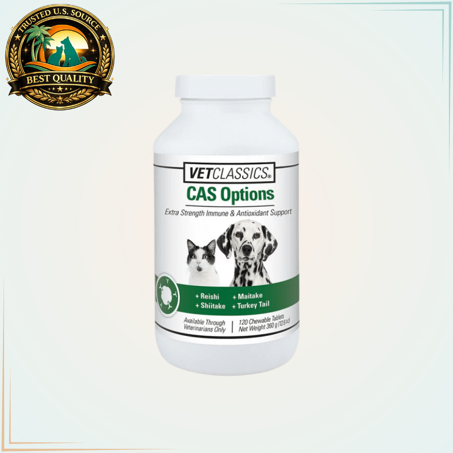 CAS Options for Dogs and Cats - 120 chewable tablets - Calvetsupply