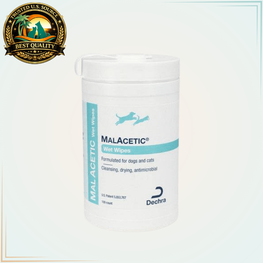 Dechra Malacetic Wipes Wet Wipes/Dry Bath (Large) 100 Wipes - Calvetsupply