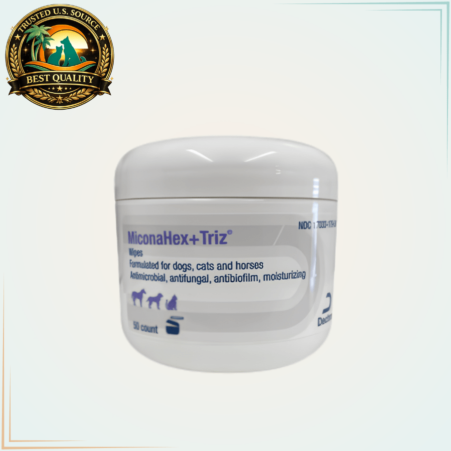 Dechra MiconaHex + Triz Antimicrobial Wipes 50 Wipes - Calvetsupply