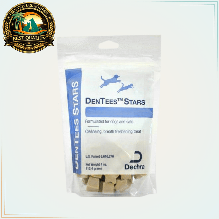 DenTees Stars Dental Chews for Small Dogs & Cats 4 Oz - Calvetsupply