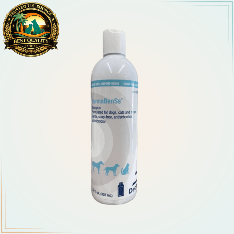DermaBenss Antibacterial & Antimicrobial Shampoo for Dogs Cats and Horses 12 Oz - Calvetsupply