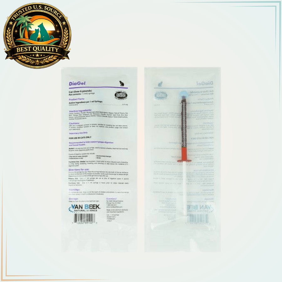 DiaGel Anti-Diarrhea and Digestive Support - 1ml For Cats Over 6lbs - Calvetsupply
