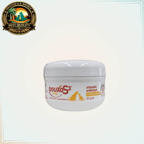 Douxo S3 Pyo Chlorhexidine 3% PS Pads - 30 Pads for Dogs & Cats - Calvetsupply
