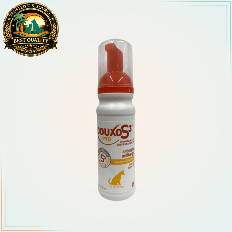 DOUXOS3 Chlorhexidine + Ophytrium Mousse (5 Oz/150mL) - Calvetsupply