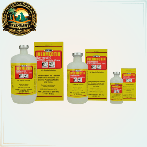 Durvet Ivermectin Injection 1% - 50ml - CANNOT SHIP THIS PRODUCT TO CALIFORNIA - Calvetsupply