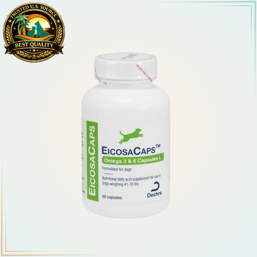 EicosaCaps Omega 3 & 6 Capsules for Dogs 41-70 lbs 60 Capsules - Calvetsupply