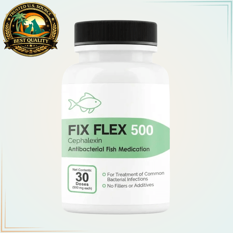 Fish Flex (Fix Flex) Cephalexin 250mg & 500mg Fish Antibacterial - Calvetsupply
