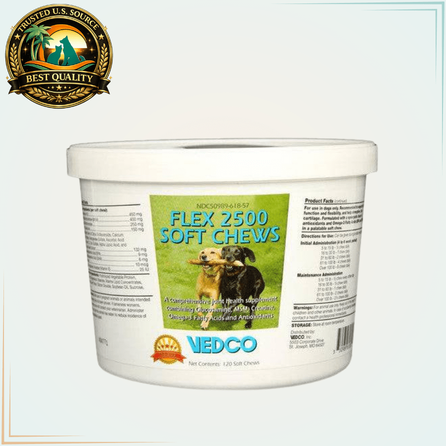Flex 2500 Joint Support for Dogs 120 Soft Chews - Calvetsupply