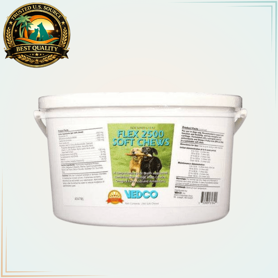 Flex 2500 Joint Support for Dogs 240 Soft Chews - Calvetsupply