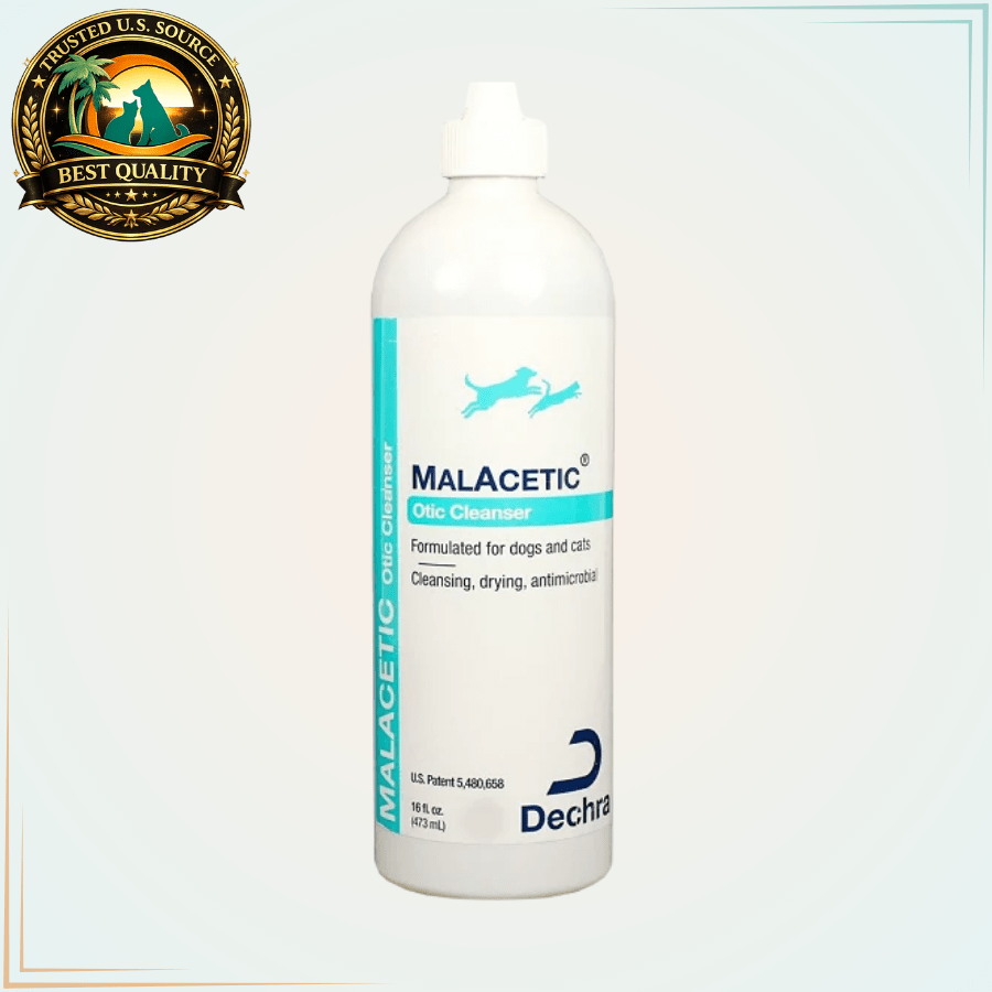 MalAcetic Otic Ear and Skin Cleanser (Apple Scent) - 16 oz. - Calvetsupply