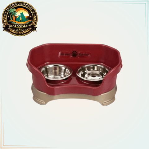 Neater Feeder Deluxe Mess-Free Dog Bowls SMALL Up to 18 lb. Cranberry - Calvetsupply