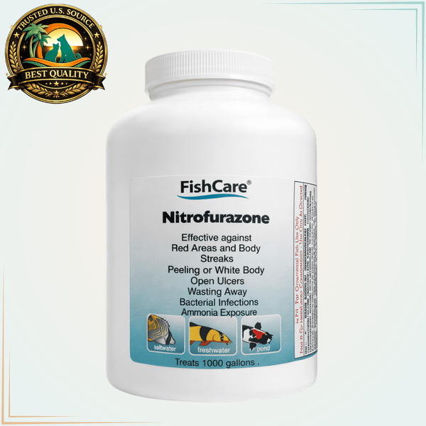 Nitrofurazone Fish Antibiotic Powder for Ulcers & Fin Rot – 1,000 Gallons - Calvetsupply