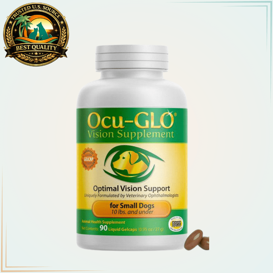Ocu Glo Canine Vision Supplement 90 Small Dog Gel Caps - Calvetsupply