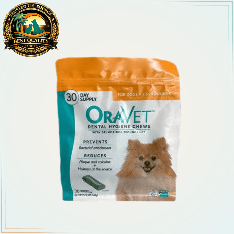 OraVet Dental Hygiene Chews for Dogs 30-Day Supply EXTRA SMALL 3.5-9 lbs - Calvetsupply