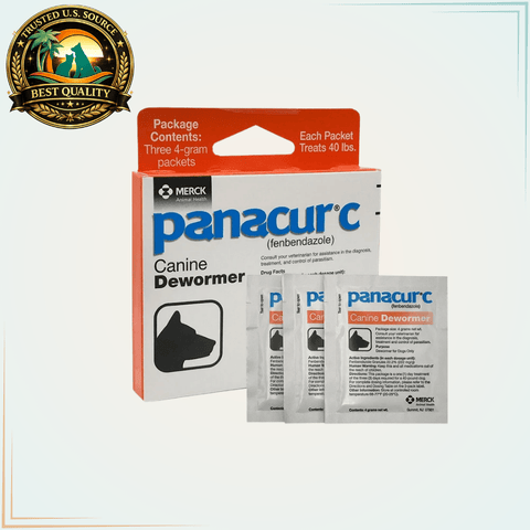 Panacur C - 2 gm. - Box of 3 Packets - Each packet treats 20 lb. - Calvetsupply