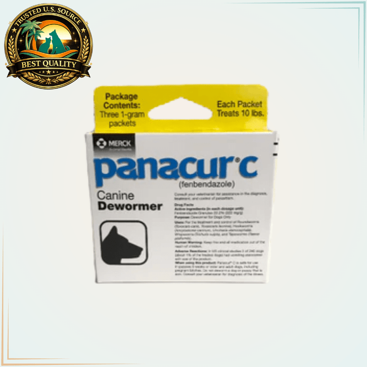 Panacur C Dewormer for Dogs (3 Packets) 1 Gram - Calvetsupply