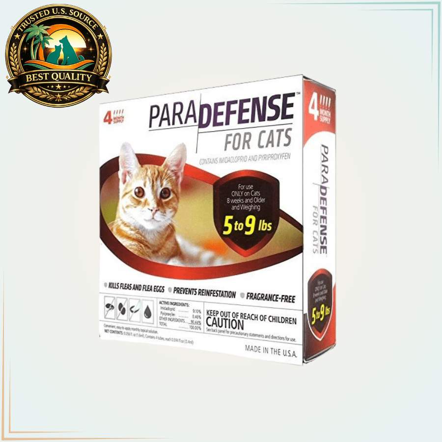 Para Defense Topical Solution for Cats - 5 - 9 lb. - 4 applications - Calvetsupply