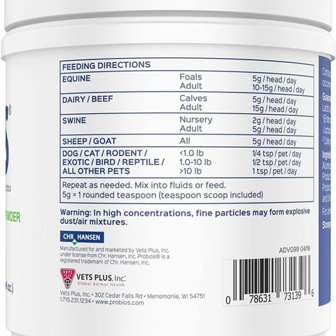 ProBios Probiotic Powder for All Species 240 Gram Powder - Calvetsupply