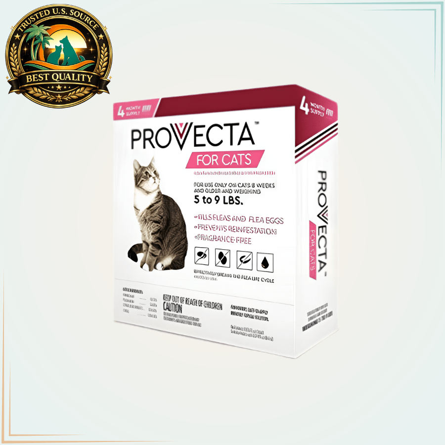 Provecta Topical Spot-On for Cats 4 Doses 5-9 lbs - Calvetsupply